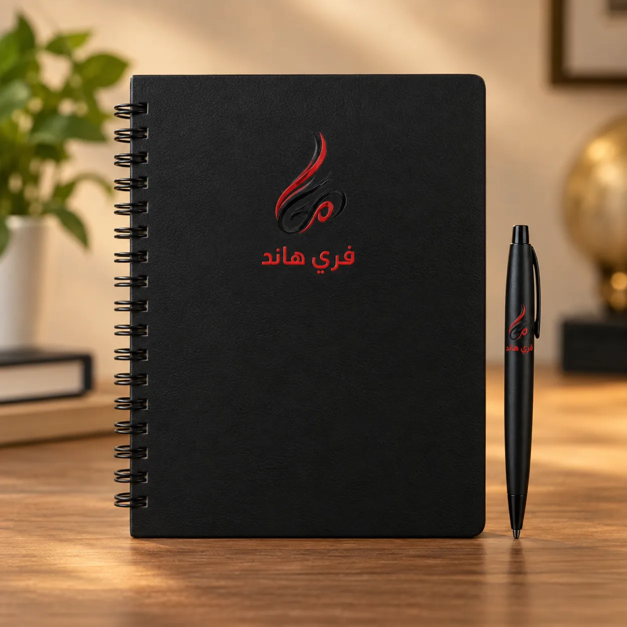 دفتر فري هاند مع قلم