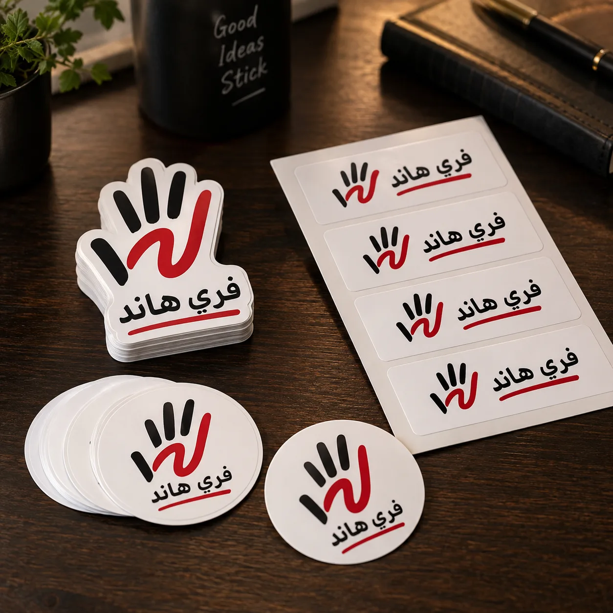 باقة ملصقات واستيكرات فري هاند